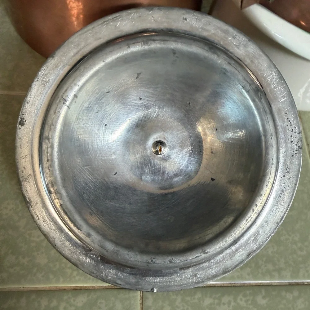 Waldow Brooklyn‎ NY Copper Double Boiler with Ceramic Insert and Brass Handles